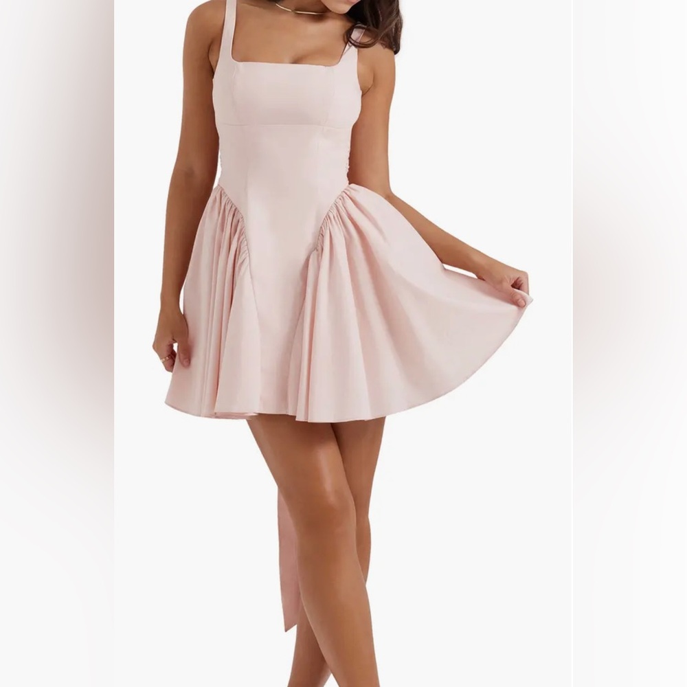 NWT House of CB Florianne Bow Mini Dress Pink